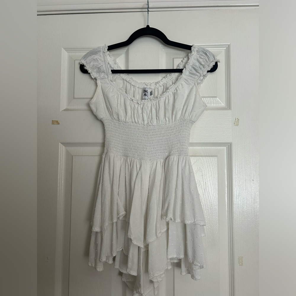 Princess Polly Love Galore Romper- size 4 in White